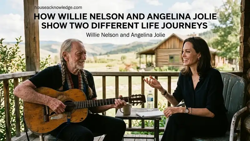 Willie Nelson and Angelina Jolie